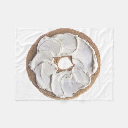 Bagel met Cream Cheese Fleece Deken (Voorkant (Horizontaal))