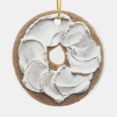 Bagel met Cream Cheese Keramisch Ornament (Voorkant)