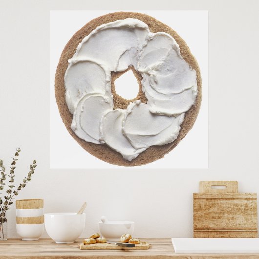 Bagel met Cream Cheese Poster (Keuken)