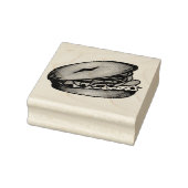 Bagel met crèmekaas, kappers en nyc-stempel Lox Rubberstempel (Stempel)