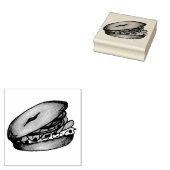 Bagel met crèmekaas, kappers en nyc-stempel Lox Rubberstempel (Gestempeld)