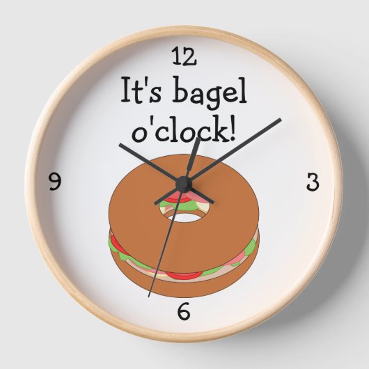 Bagel O'Clock, leuk eten grafisch (Voorkant)