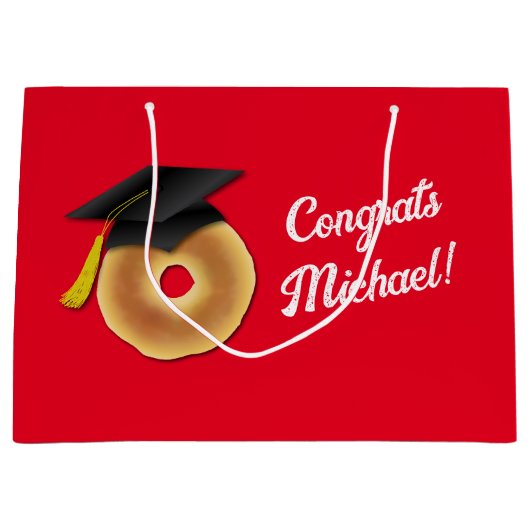 Bagel ontbijt brunch afstudeerfeest groot cadeauzakje (Voorkant)