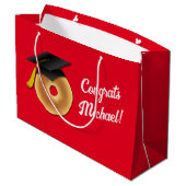 Bagel ontbijt brunch afstudeerfeest groot cadeauzakje (Achterkant Gekanteld)