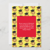 Bagel ontbijt brunch afstudeerfeest kaart (Achterkant)