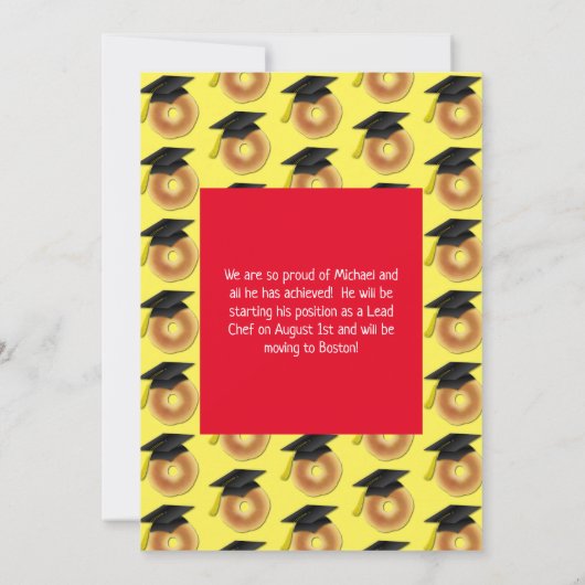 Bagel ontbijt brunch afstudeerfeest kaart (Achterkant)