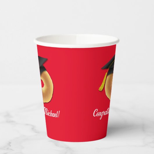 Bagel ontbijt brunch afstudeerfeest papieren bekers (Links)