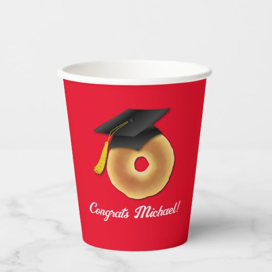 Bagel ontbijt brunch afstudeerfeest papieren bekers (Voorkant)