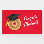 Bagel ontbijt brunch afstudeerfeest spandoek (Horizontaal)