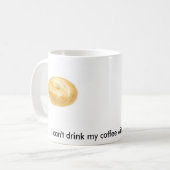 Bagel op een koffie-mok koffiemok (Voorkant links)