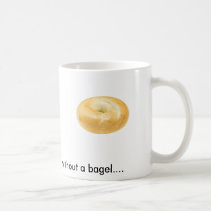 Bagel op een koffie-mok koffiemok