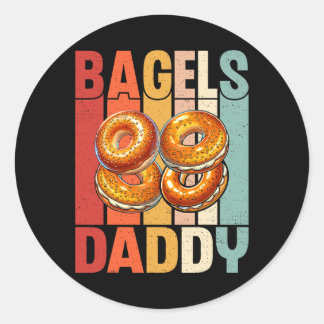  bagel papa - vaders dag bagel lover papa ronde sticker