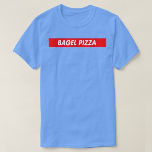 Bagel Pizza Red Box Logo Funny T-Shirt (Design voorkant)
