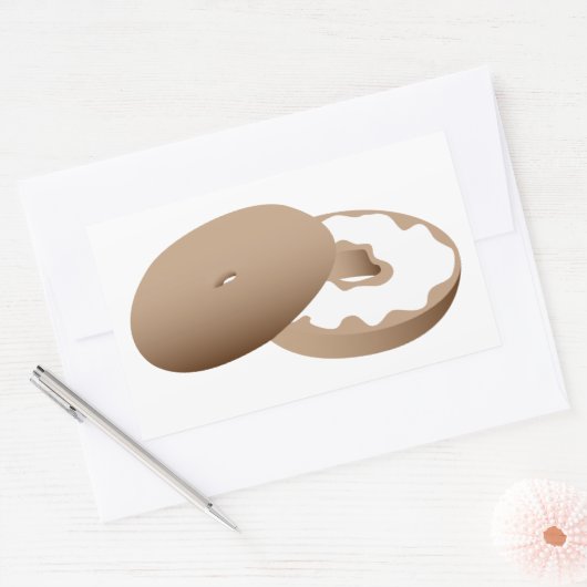 bagel rechthoekige sticker (Envelop)