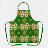 Bagel-ringen en  sneeuwvlokken groen schort (Voorkant)