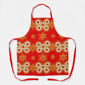 Bagel-ringen en  sneeuwvlokken rood schort (Voorkant)