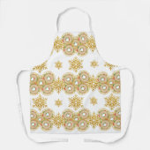 Bagel-ringen en sneeuwvlokken wit schort (Voorkant)