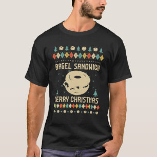 Bagel Sandwich Ugly KerstSweater T-shirt