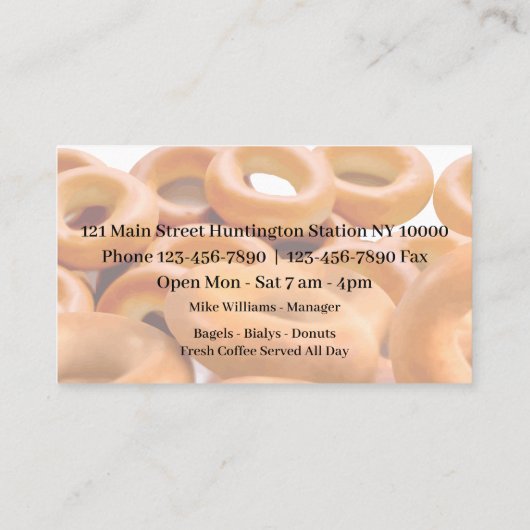 Bagel Ship Two Side Visitekaartje (Achterkant)