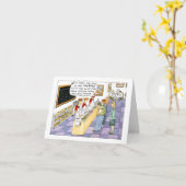 Bagel Shop Funny Gross Cartoon Thinking of Ewww Kaart (Gele Bloem)