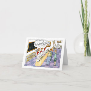 Bagel Shop Funny Gross Cartoon Thinking of Ewww Kaart