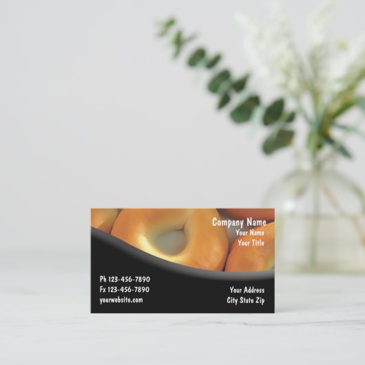 Bagel Shop Visitekaartjes (Staand voorkant)