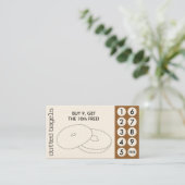 bagel snijdt punkkaarten uit klantenkaartje (Staand voorkant)