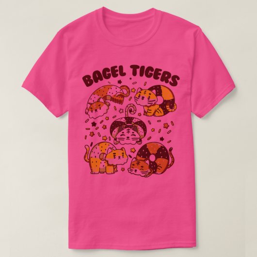 Bagel Tijgers Ontbijtdieren door Tobe Fonseca T-shirt (Design voorkant)