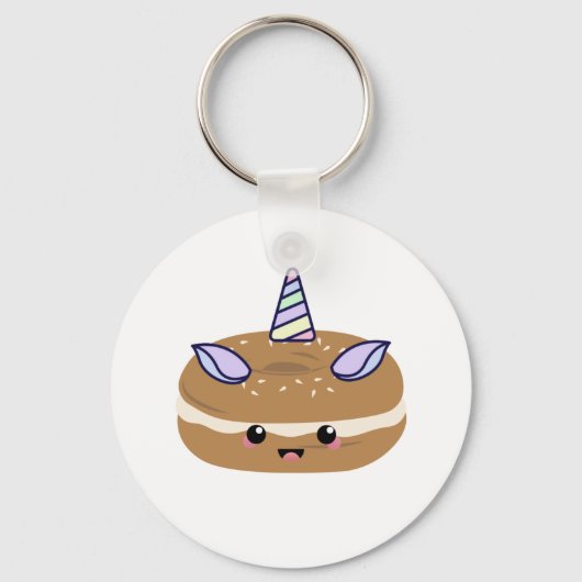 Bagel Unicorn Bagel Buddies Sleutelhanger (Voorkant)