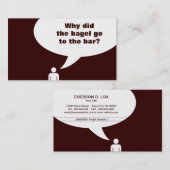 bagel visitekaartje (Voorkant / Achterkant)