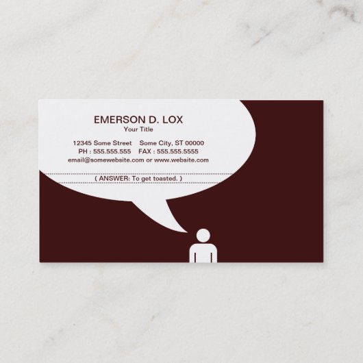 bagel visitekaartje (Achterkant)