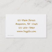 Bagel Visitekaartje (Achterkant)