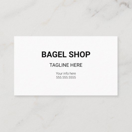 Bagel Visitekaartjes (Achterkant)