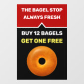Bagel Winkelen Sjabloon voor promotievenster Raamsticker (Vel)