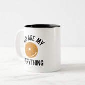Bagel You  Are My Everything Funny Tweekleurige Koffiemok (Voorkant links)