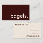 bagels. (aanpasbare kleur) visitekaartje (Voorkant / Achterkant)