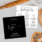 Bagels Care Instructions Handleiding Minimalistisc Vierkante Visitekaartje
