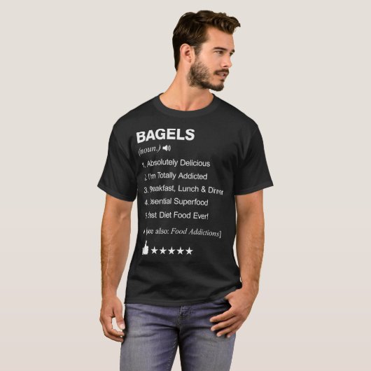 Bagels Definitie Betekenis van kakelrowling T-shirt (Voorkant volledig)