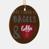 Bagels en Coffee Bagel Lover Keramisch Ornament (Rechts)