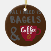 Bagels en Coffee Bagel Lover Keramisch Ornament (Voorkant)