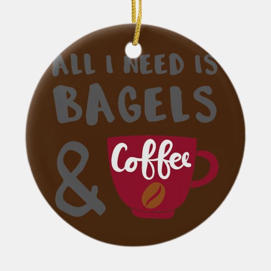 Bagels en Coffee Bagel Lover Keramisch Ornament (Voorkant)