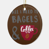 Bagels en Coffee Bagel Lover Keramisch Ornament (Links)