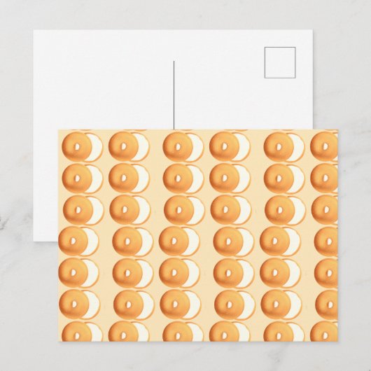 Bagels en crème briefkaart (Voorkant / Achterkant)
