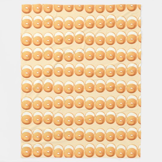 Bagels en crème fleece deken (Voorkant)