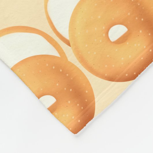 Bagels en crème fleece deken (Hoek)