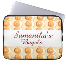 Bagels en crème laptop sleeve