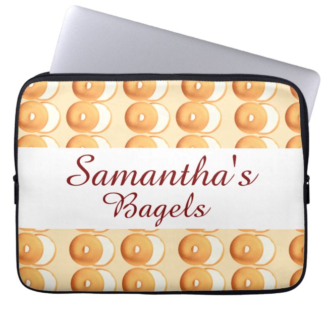 Bagels en crème laptop sleeve (Voorkant)