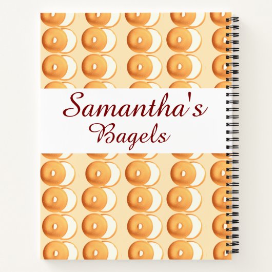 Bagels en crème notitieboek (Achterkant)