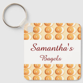 Bagels en crème sleutelhanger