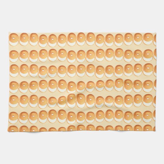 Bagels en crème theedoek (Horizontaal)